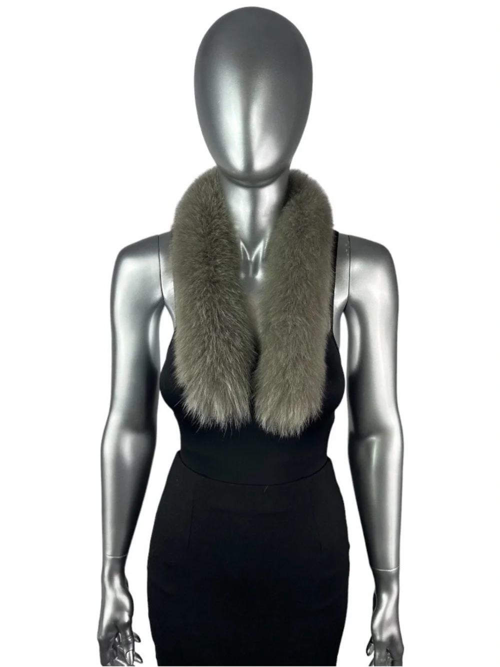 GREY FOX Collar, 30” L, Certified Vintage Fur